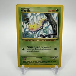 Weedle 69/102 Pokemon TCG 1999 Original Base Set Unlimited Common Regular LP - Image 1