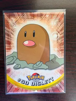 Pokemon TCG Diglett #50 Topps TV Animation Edition Blue Label DMG - Image 1