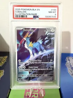 Pokemon TCG Cobalion Illustration Rare Black Bolt 144/086 PSA 8 - Image 1