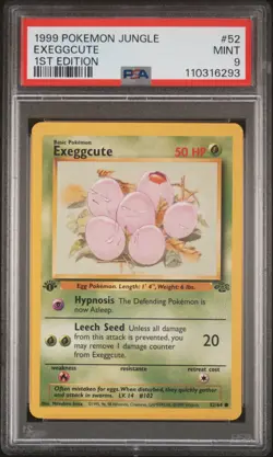 1999 POKEMON JUNGLE 1ST ED #52 EXEGGCUTE PSA 9 - Image 1