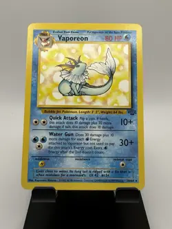 Pokemon TCG Vaporeon 28/64 Jungle Set Non-Holo Rare Unlimited 1999 - Image 1
