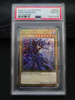 2025 YU-GI-OH! RA04-EN001 QUARTER CENTURY DARK MAGICIAN PSA 10 - Image 3