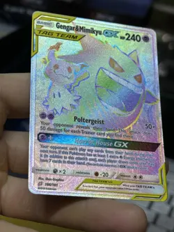 Gengar & Mimikyu GX 186/181 SM Team Up 2019 Secret Rare Tag Team Pokemon Card - Image 5