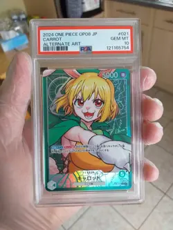 PSA 10 Carrot Leader OP08-021 L Alt Art Japanese Two Legends One Piece Card - Image 1