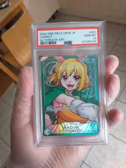 PSA 10 Carrot Leader OP08-021 L Alt Art Japanese Two Legends One Piece Card - Image 3