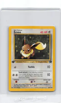 Eevee 55/82 - 1ST EDITION - Team Rocket - VINTAGE WOTC POKEMON CARD - NM/LP - Image 1