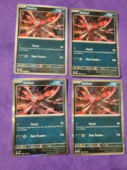 Mega Evolution Playset X4 Yveltal 088/132 Reverse/Regular Holo Pokemon Card Nm - Image 1