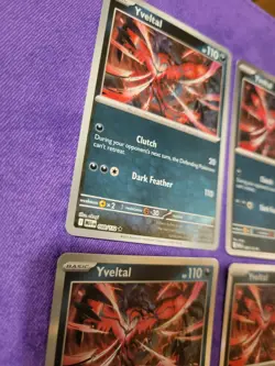 Mega Evolution Playset X4 Yveltal 088/132 Reverse/Regular Holo Pokemon Card Nm - Image 3