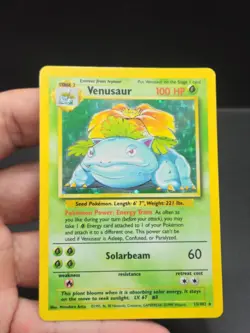 Pokemon TCG Venusaur Base Set Holo Unlimited Rare Card 15/102 1999 - Image 4