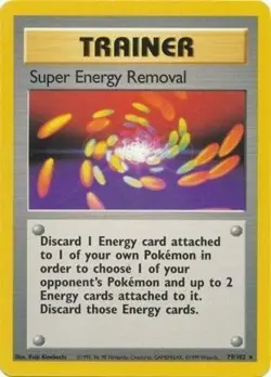 Super Energy Removal 79/102 Base Set WOTC Pokemon Card - LP - Image 1