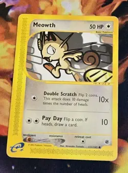 ☆ Meowth (121/165) Expedition Base Set Non-Holo 2002 Pokemon Card WOTC #1 - Image 1