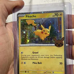 Pokemon 2024 Trick or Trade Pikachu 018/091 Cosmos Holo NM Pokemon Card SWIRL - Image 2