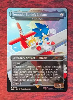 Tornado, Sonic's Biplane 2100 | Near Mint FOIL | Secret Lair Drop SLD Magic MTG - Image 1