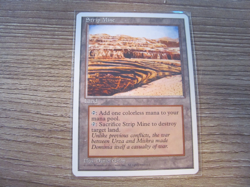 Magic The Gathering 4th Edition Strip Mine 1995 VGC with Sleeve - Image 1