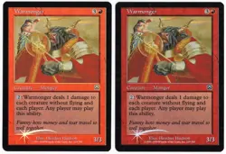 Warmonger x2 2x 1999 Mercadian Masques FOIL Red Uncommon Creature MTG NM AZ3 - Image 1