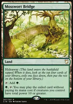 Magic the Gathering MTG Mosswort Bridge (267) Commander 2018 LP - Image 1