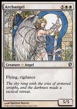Magic the Gathering MTG Archangel (5) Commander 2013 LP - Image 1