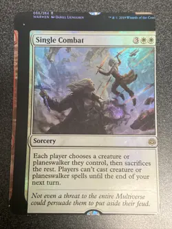 Single Combat MTG War of the Spark NFC Foil Miscut/Misprint - Image 1