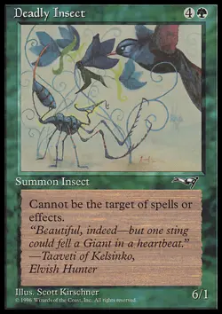 Magic the Gathering MTG Deadly Insect (86a) Alliances NM - Image 1