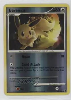 Eevee Reverse Foil Pokemon Diamond & Pearl Majestic Dawn #63 2008 - Image 1