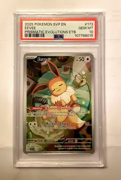 Pokemon TCG Prismatic Evolutions Eevee Black Star Promo #173 PSA 10 - Image 1