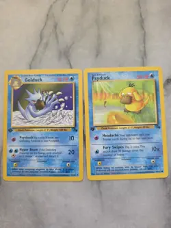 Pokemon TCG Vintage Golduck Psyduck Fossil 1st Edition Non Holo - Image 1