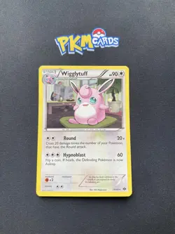 Pokemon TCG Wigglytuff Next Destinies 79/99 Cosmos Swirl Holo Rare LP. - Image 1