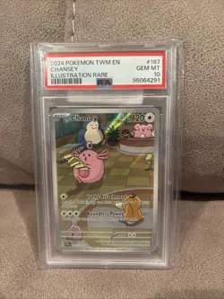 POKEMON TWILIGHT MASQUERADE CHANSEY ILLUSTRATION RARE 187/167 PSA 10 - Image 1