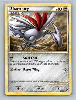 Pokemon TCG Skarmory 21/90 Undaunted Normal LP - Image 1