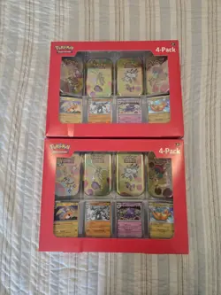 Pokemon 151 4 Pack Mini Tins - Samsclub Sealed Case - 2 PACK LOT - Image 1
