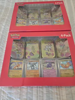 Pokemon 151 4 Pack Mini Tins - Samsclub Sealed Case - 2 PACK LOT - Image 2