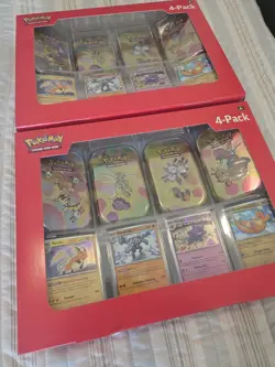 Pokemon 151 4 Pack Mini Tins - Samsclub Sealed Case - 2 PACK LOT - Image 3
