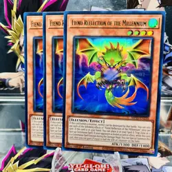 3x Yugioh Playset Fiend Reflection of the Millennium MP25-EN210 Ultra Rare NM - Image 1