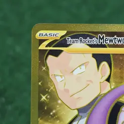 Pokemon TCG Mewtwo EX Team Rockets Gold Rare Card 240/182 Destined Rivals - Image 3