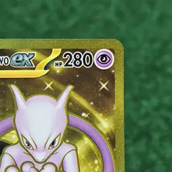 Pokemon TCG Mewtwo EX Team Rockets Gold Rare Card 240/182 Destined Rivals - Image 4
