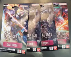 GUNDAM CARD GAME Dual Impact Sleeved Booster Packs x 4 Sealed - GD02 English NEW - Image 1