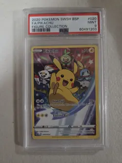 2020 Pokemon - Pikachu SWSH020 SWSH: Sword & Shield Promo Cards Holo - PSA 9 - Image 1
