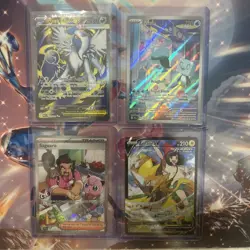 Pokemon TCG 4 Card Full Art and SIR Steal NM have triple of each value $44.00 - Image 1