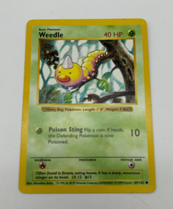Base Set "Shadowless" Pokemon Cards (Lot of 3) Raticate, Weedle, & Sandshrew - Image 4