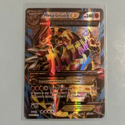 PRIMAL GROUDON EX FULL ART HOLO 151/160 PRIMAL CLASH OMEGA POKEMON CARD - Image 1