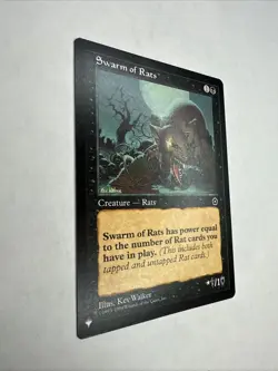 MTG Swarm of Rats Second Age Portal, Regular Common Card The List - Image 2