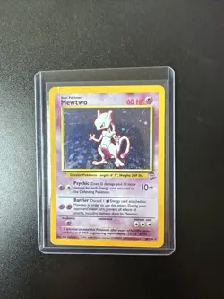 Pokemon Mewtwo TCG Base Set 2 Holo Card 10/130 Unlimited Holo Rare - Image 1
