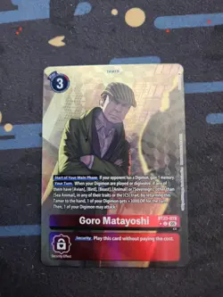 Goro Matayoshi Alt art BT23-078 U HACKERS' SLUMBER Digimon Card Game - NM - Image 1
