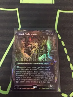 MTG Magic The Gathering Gonti, Night Minister Foil Borderless Black Commander - Image 1