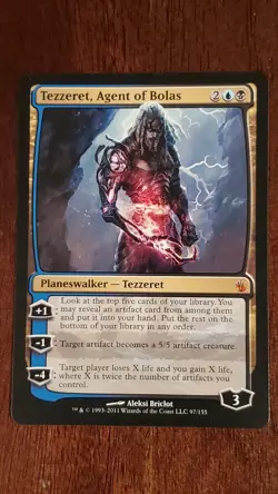 Tezzeret, Agent of Bolas Mirrodin Besieged EX/LP #97 MTG Magic the Gathering - Image 1