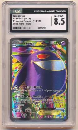 2014 POKEMON PHANTOM FORCES GENGAR EX ULTRA RARE #114/119 CGC 8.5 - Image 1