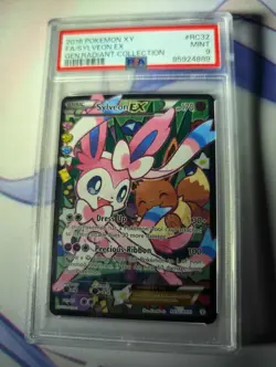 2016 POKEMON XY GENERATIONS RADIANT COLL #RC32 FULL ART SYLVEON EX | PSA 9 - Image 1
