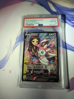 2022 POKEMON SWORD & SHIELD BRILLIANT STARS #TG14 FULL ART SYLVEON V | PSA 10 - Image 1
