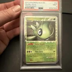 2010 Pokemon HGSS Triumphant # 92 Celebi Holo PSA 9 MINT! Ultra Rare! Free Ship! - Image 1