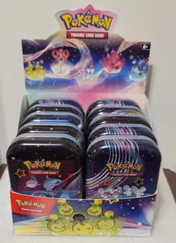 Pokemon TCG Scarlet & Violet 4.5 Paldean Fates Mini Tin Display lot of 10 tins - Image 1